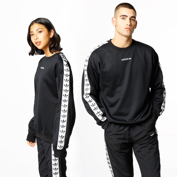 Adidas Tnt Tape Black Crewneck Hoodie 